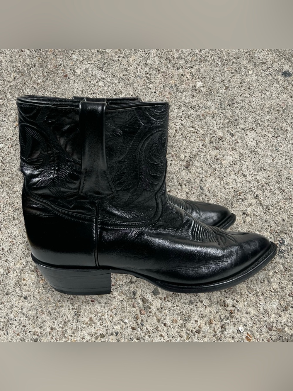 1990s vintage custom western ankle boots